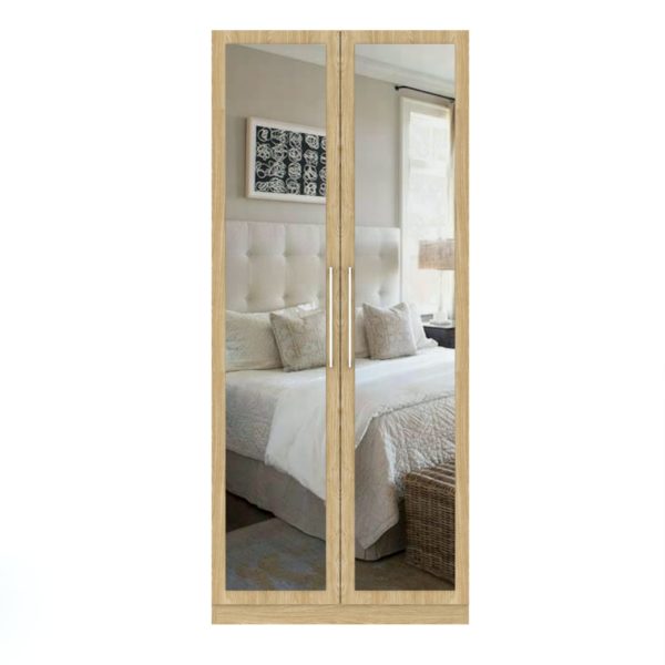 Aspen 2 Door Mirrored Wardrobe - Image 3