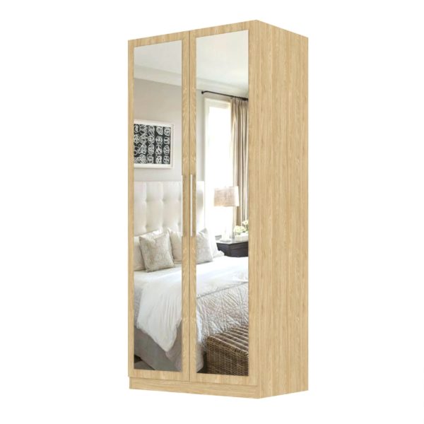 Aspen 2 Door Mirrored Wardrobe