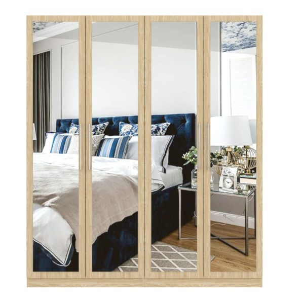 Aspen 4 Door 4 Mirror Wardrobe - Image 8