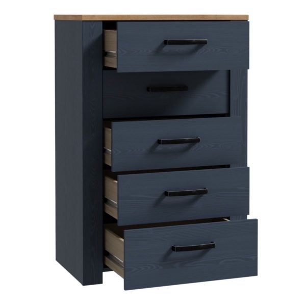 Alder 5 Drawer Narrow Chest - Image 7