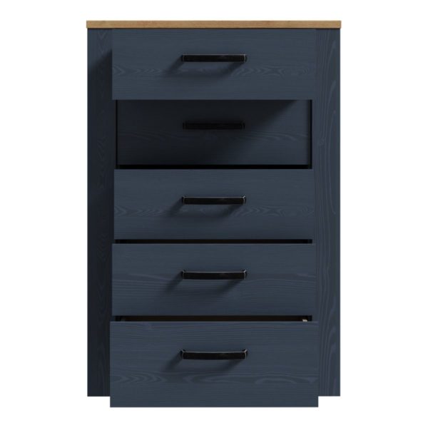 Alder 5 Drawer Narrow Chest - Image 3