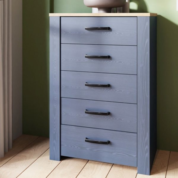 Alder 5 Drawer Narrow Chest - Image 5