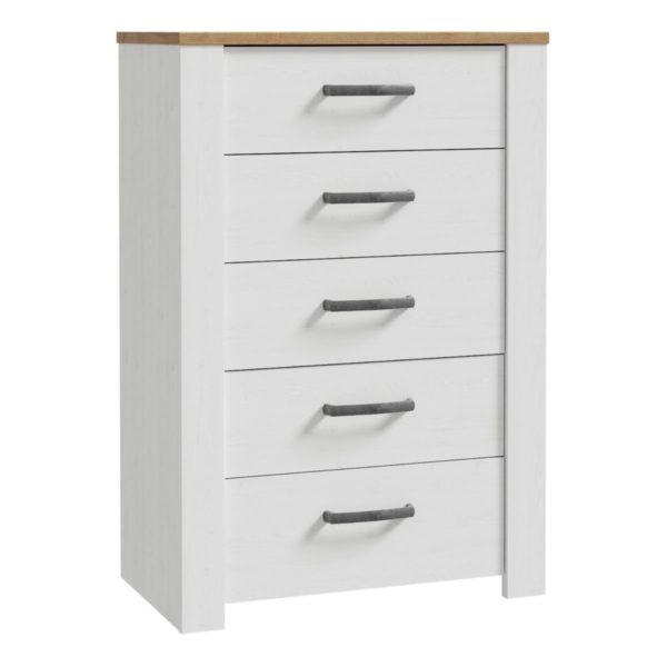 Alder 5 Drawer Narrow Chest - Image 4