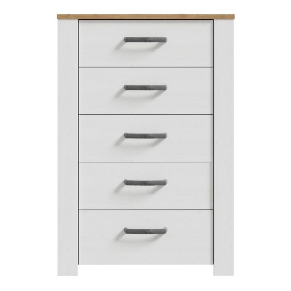 Alder 5 Drawer Narrow Chest - Image 2