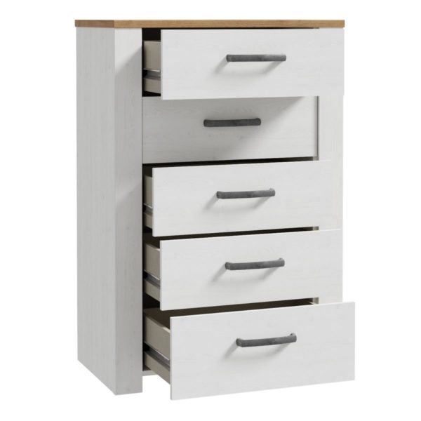 Alder 5 Drawer Narrow Chest - Image 6