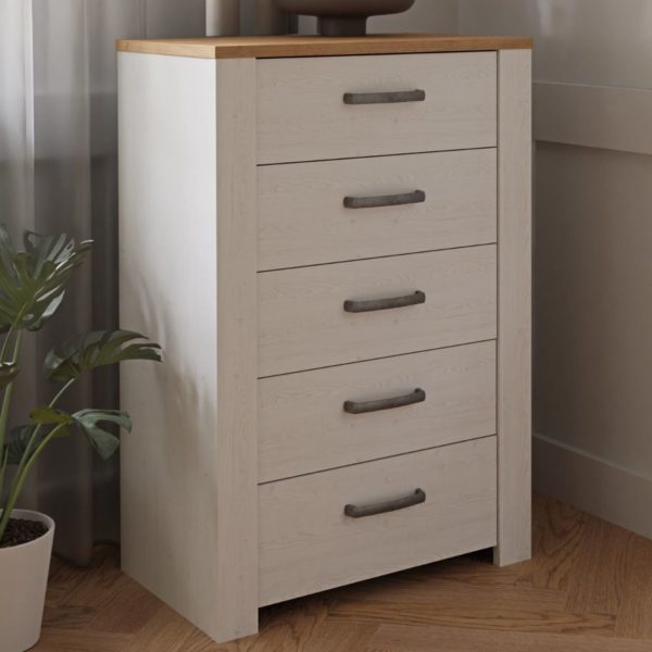 Alder 5 Drawer Narrow Chest - Image 8