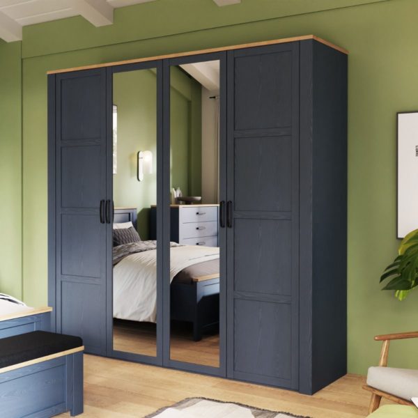 Alder 4 Door 2 Mirror Wardrobe - Image 5