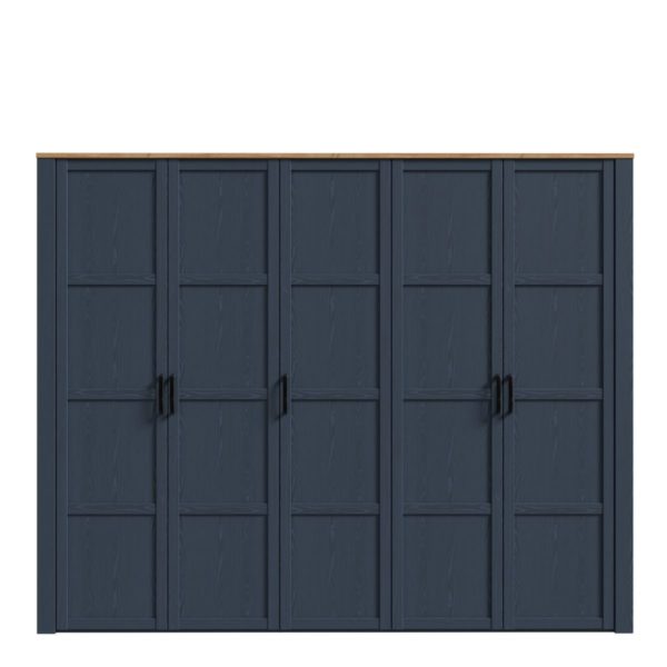 Alder 5 Door Mirror Wardrobe - Image 2