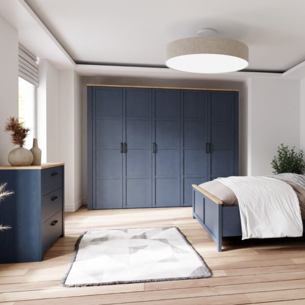 Alder 5 Door Mirror Wardrobe - Image 6