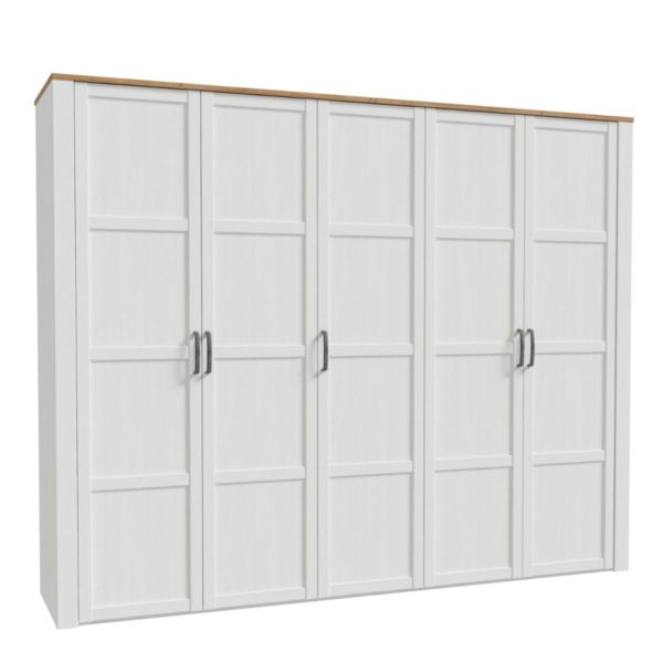 Alder 5 Door Mirror Wardrobe - Image 3