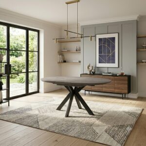 Orlando Extending Round Dining Table Grey