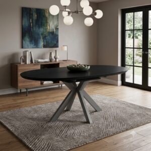 Hampton 1200-1600 Round Extending - Black Ash