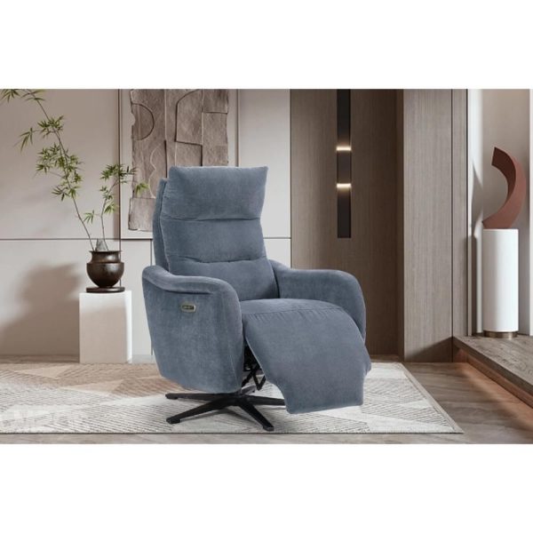 Nora Reclining Swivel Chair - Dusk - Image 9