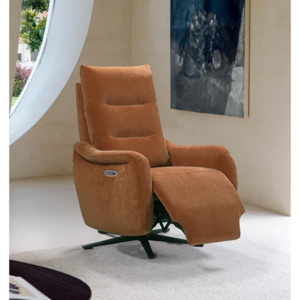 Nora Reclining Swivel Chair - Cinnamon - Image 5