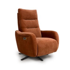Nora Reclining Swivel Chair - Cinnamon