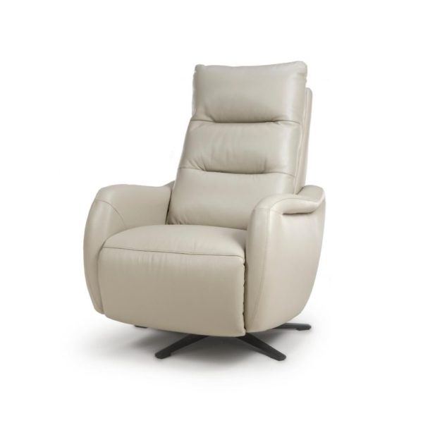 Nora Reclining Swivel Chair – Chalk - Image 3