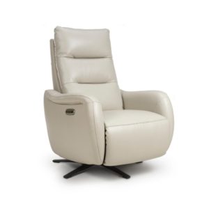 Nora Reclining Swivel Chair – Chalk