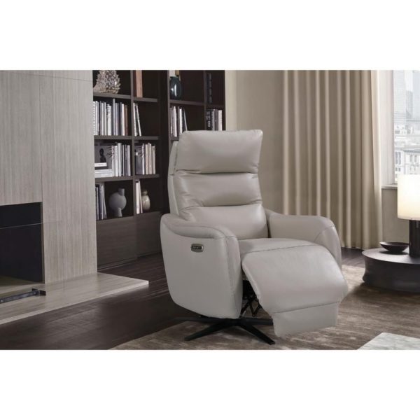 Nora Reclining Swivel Chair – Chalk - Image 12