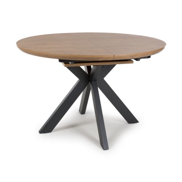 Hampton 1200-1600 Round Extending - Rustic Oak - Image 2