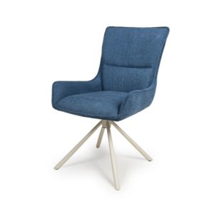 Miami Swivel Dining Chair - Blue  (Sold In Pairs - Priced Per Chair)