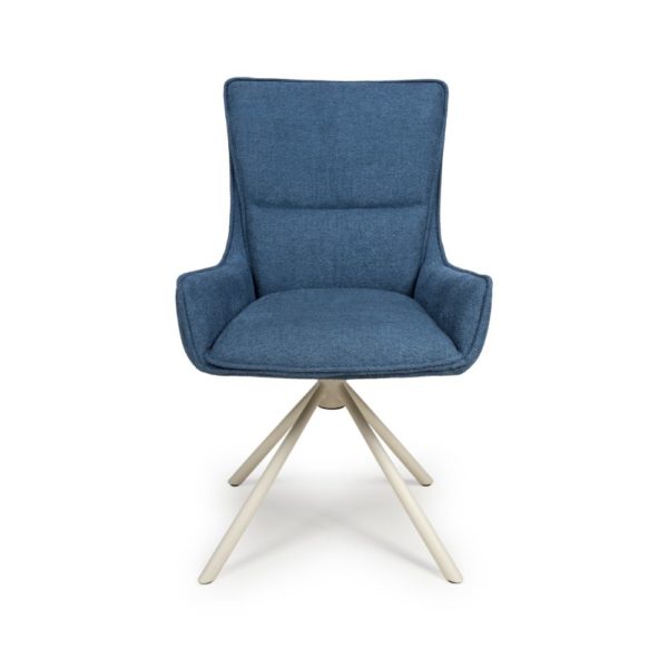 Miami Swivel Dining Chair - Blue  (Sold In Pairs - Priced Per Chair) - Image 2
