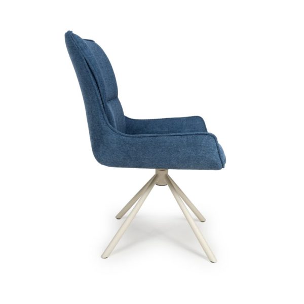 Miami Swivel Dining Chair - Blue  (Sold In Pairs - Priced Per Chair) - Image 3