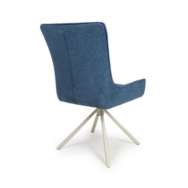 Miami Swivel Dining Chair - Blue  (Sold In Pairs - Priced Per Chair) - Image 4
