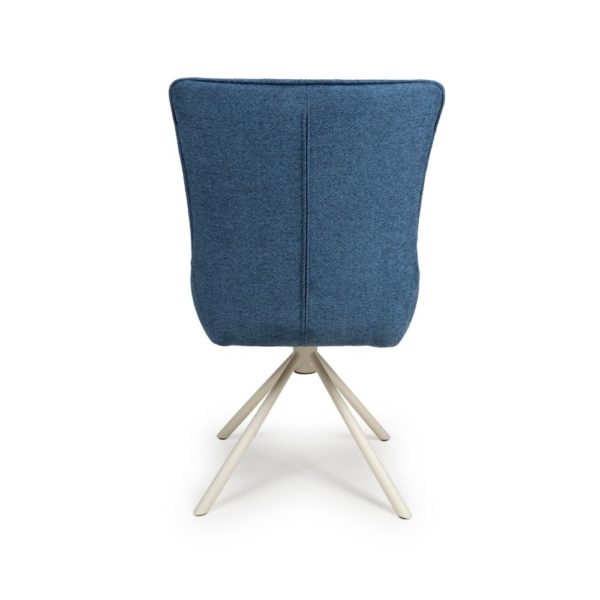 Miami Swivel Dining Chair - Blue  (Sold In Pairs - Priced Per Chair) - Image 6