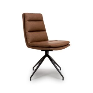 Perth Swivel Dining Chair - Tan  (Sold In Pairs - Priced Per Chair)