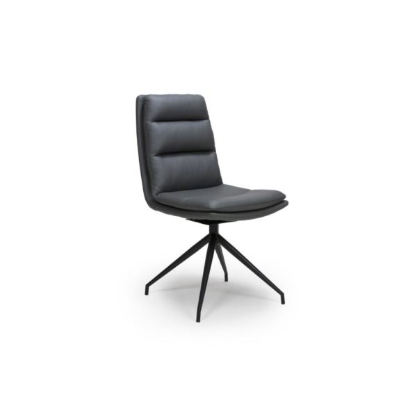 Perth Swivel Dining Chair - Grey  (Sold In Pairs - Priced Per Chair) - Image 5