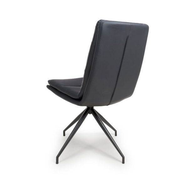 Perth Swivel Dining Chair - Black  (Sold In Pairs - Priced Per Chair) - Image 8