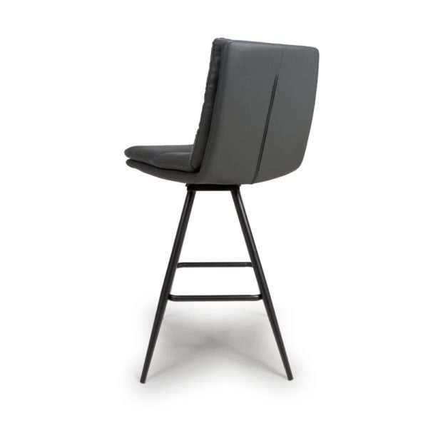 Perth Swivel Bar Stools - Grey (Sold In Pairs - Priced Per Stool) - Image 2