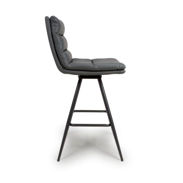 Perth Swivel Bar Stools - Grey (Sold In Pairs - Priced Per Stool) - Image 4