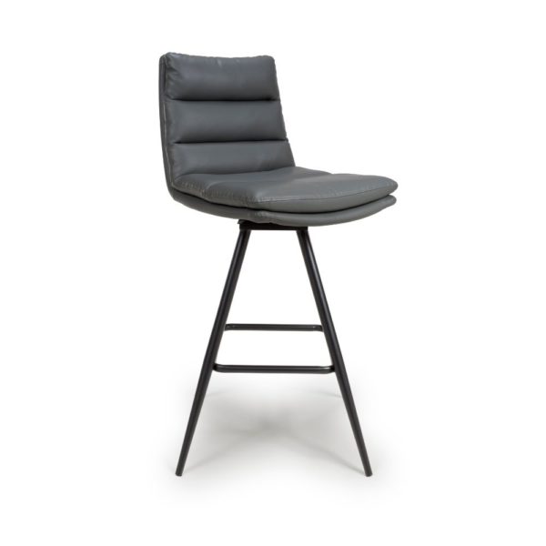 Perth Swivel Bar Stools - Grey (Sold In Pairs - Priced Per Stool) - Image 5
