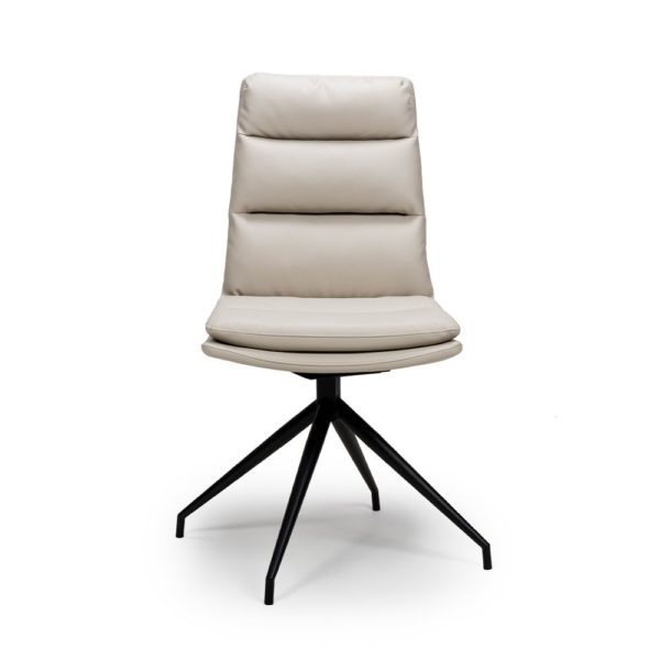 Perth Swivel Dining Chair- Taupe  (Sold In Pairs - Priced Per Chair) - Image 2