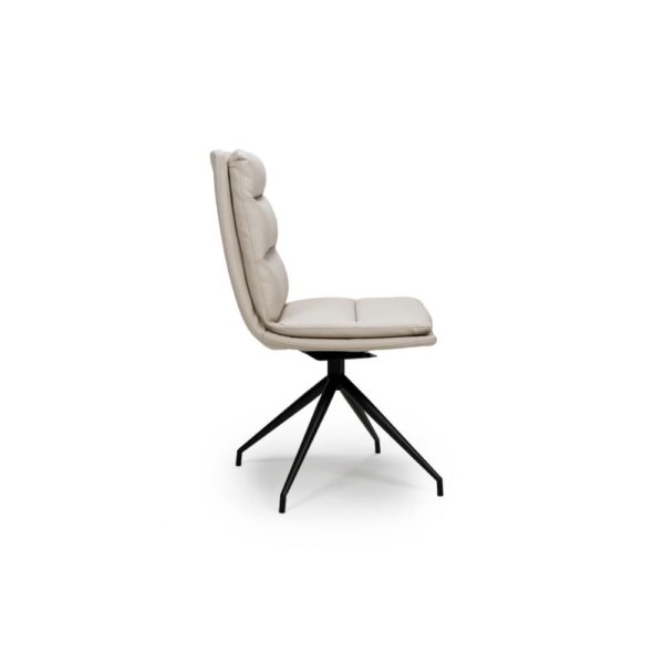 Perth Swivel Dining Chair- Taupe  (Sold In Pairs - Priced Per Chair) - Image 5