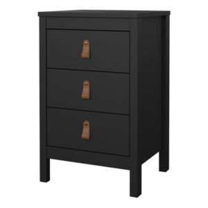 Poplars 3 Drawer Bedside
