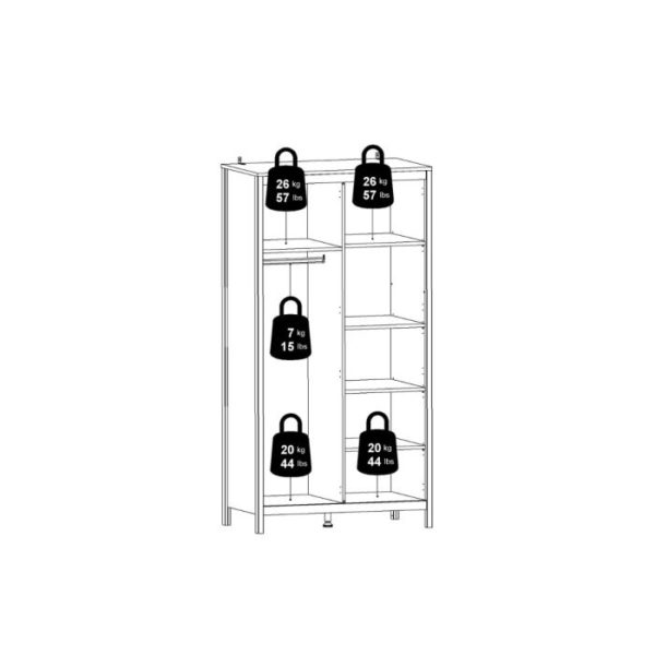 Poplars 2 Door Wardrobe - Image 11