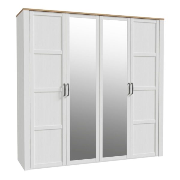 Alder 4 Door 2 Mirror Wardrobe - Image 2