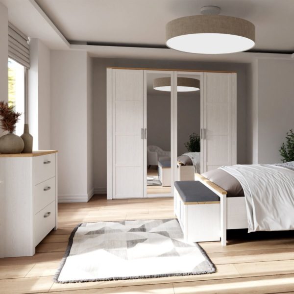 Alder 4 Door 2 Mirror Wardrobe - Image 11