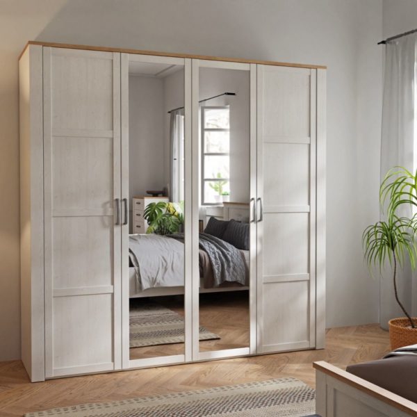 Alder 4 Door 2 Mirror Wardrobe - Image 6