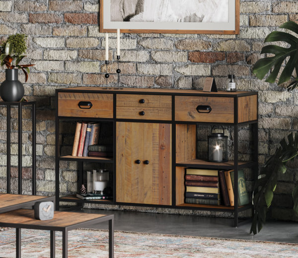 Oslo Large Open Console With Doors - Image 2