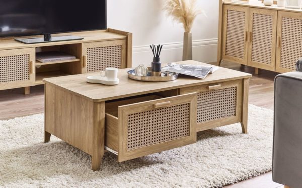 Joey 2 Drawer Coffee Table - Image 4