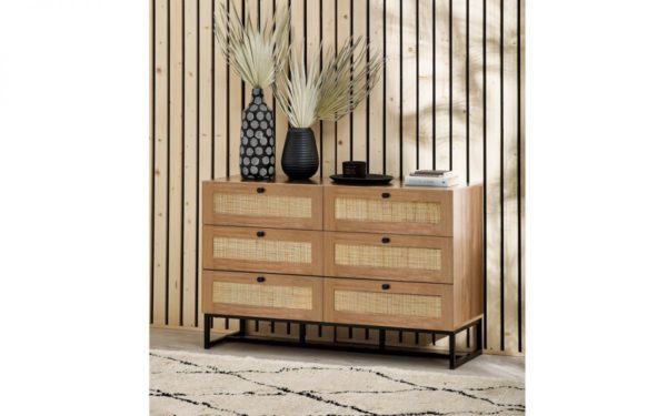Trevone Oak Effect 6 Drawer Chest - Image 2