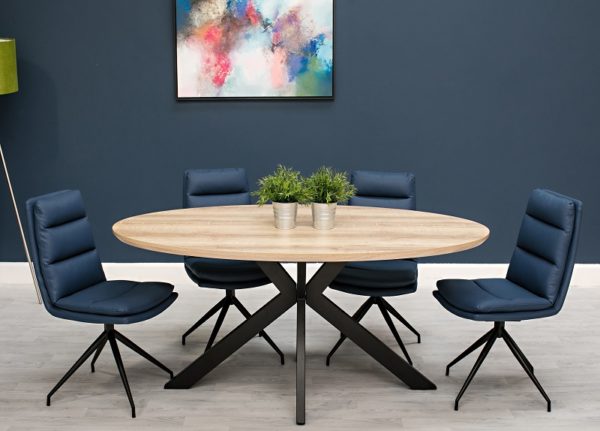 Orlando 1800mm Oval Dining Table Oak - Image 2