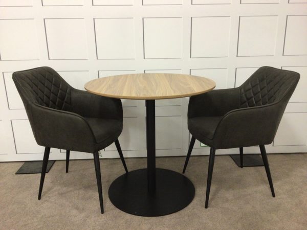 Orlando Round 800mm Dining Table Oak - Image 3
