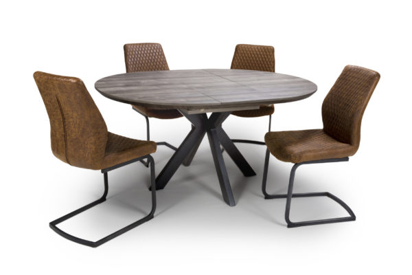 Orlando Extending Round Dining Table Grey - Image 8