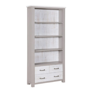 Riviera Large Bookcase With Drawers