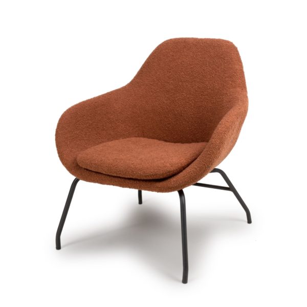 Toby Boucle Occasional Chair Rust - Image 2