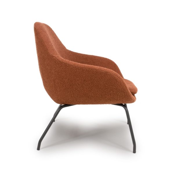Toby Boucle Occasional Chair Rust - Image 3